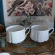 Antique white porcelain Art Nouveau cups