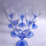 Blue tulip water glasses