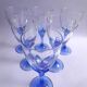 Verres à eau tulipe bleus
