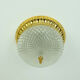 Vintage soelken ceiling lamp textured glass and gilt aluminum 1970s - 2 available