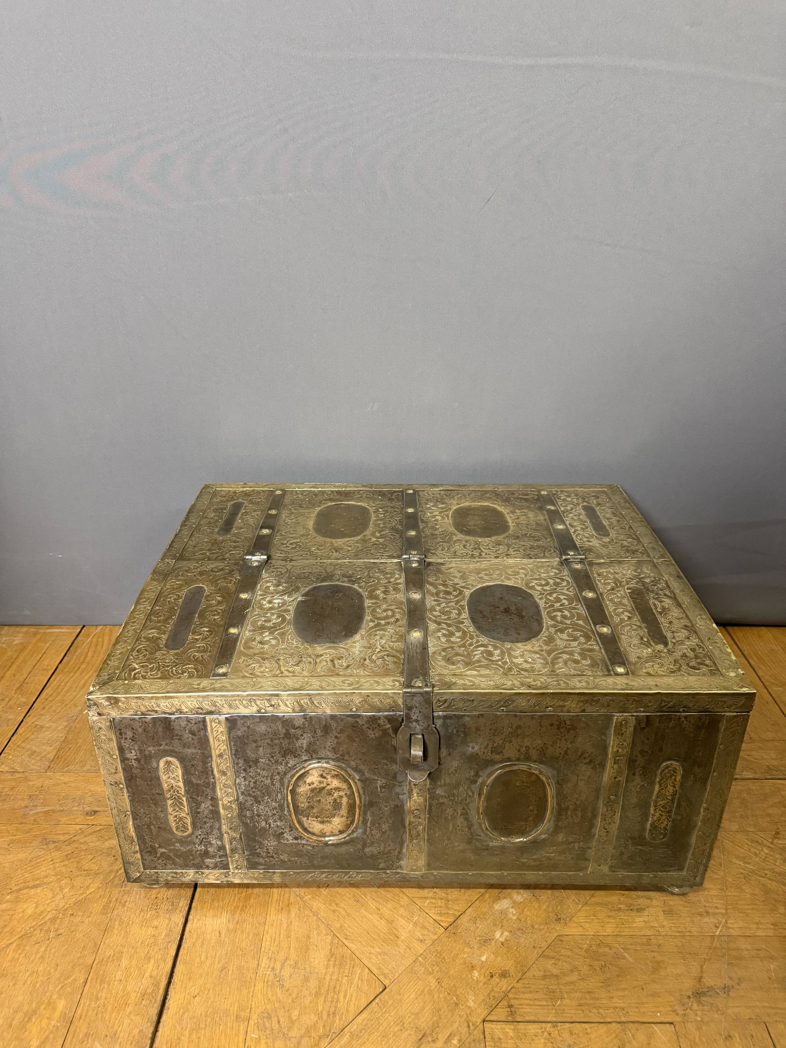Wood, Metal and Brass Chest