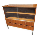 1960 vintage furniture teak plate showcase chest