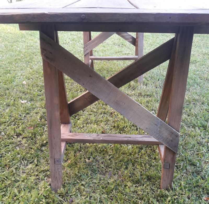 table tréteaux 2m atelier campagne ancienne