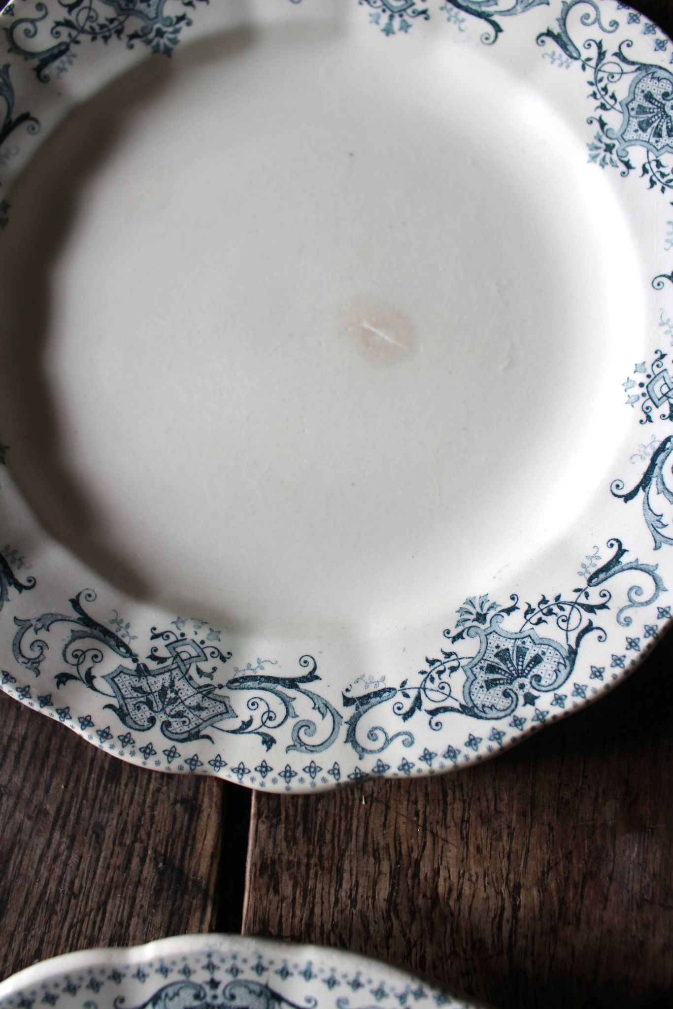 8 assiettes plates en Terre de Fer bleue Verdun HBC