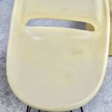 Set of 2 chairs and 3 “space age” poufs. Circa 1970