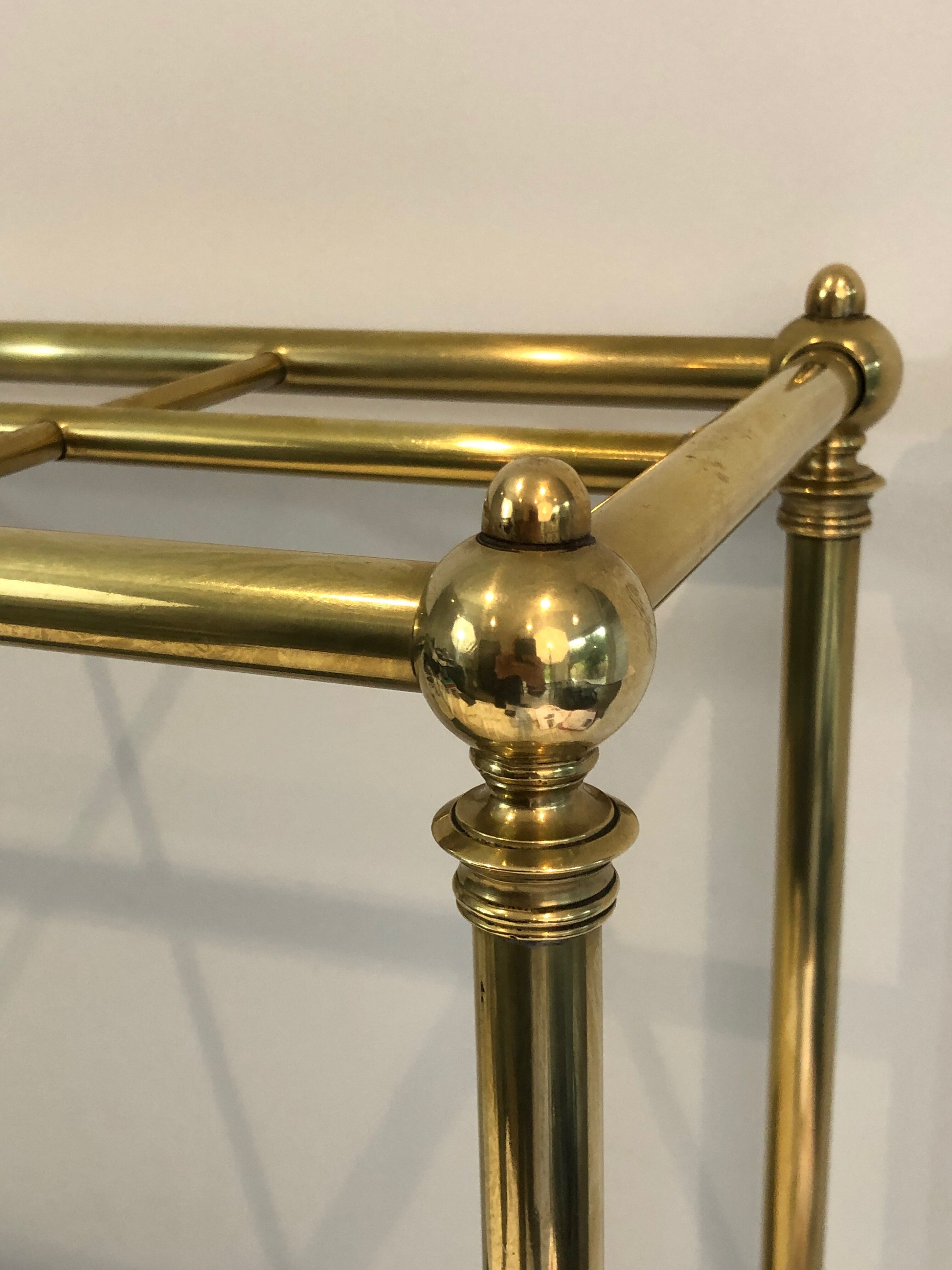 Rectangular umbrella holder in brass and cast iron. french work. around 1900