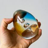 Multicolored Blown Glass Paperweight