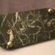 Double-reserve office inkwell on Louis XVI Sea Green Marble Terrace