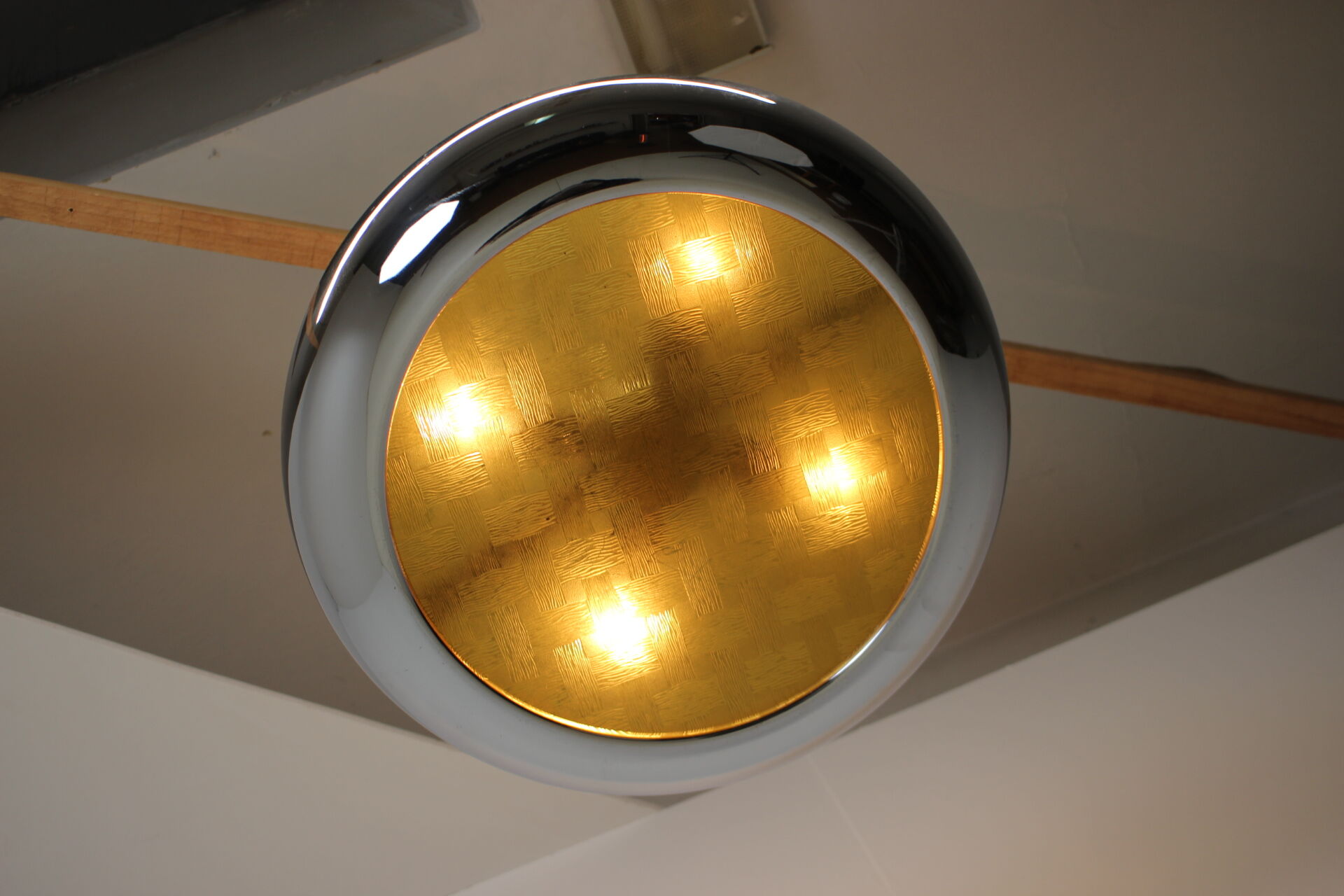 Bauhaus ufo pendant by josef hurka for napako, 1940's