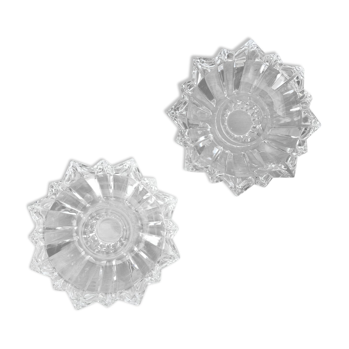 Paire de bougeoirs "soleil"