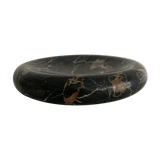 GM vintage black marble round ashtray