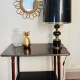 Vintage compass leg serving table