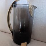 Vintage 70s smoked glass carafe