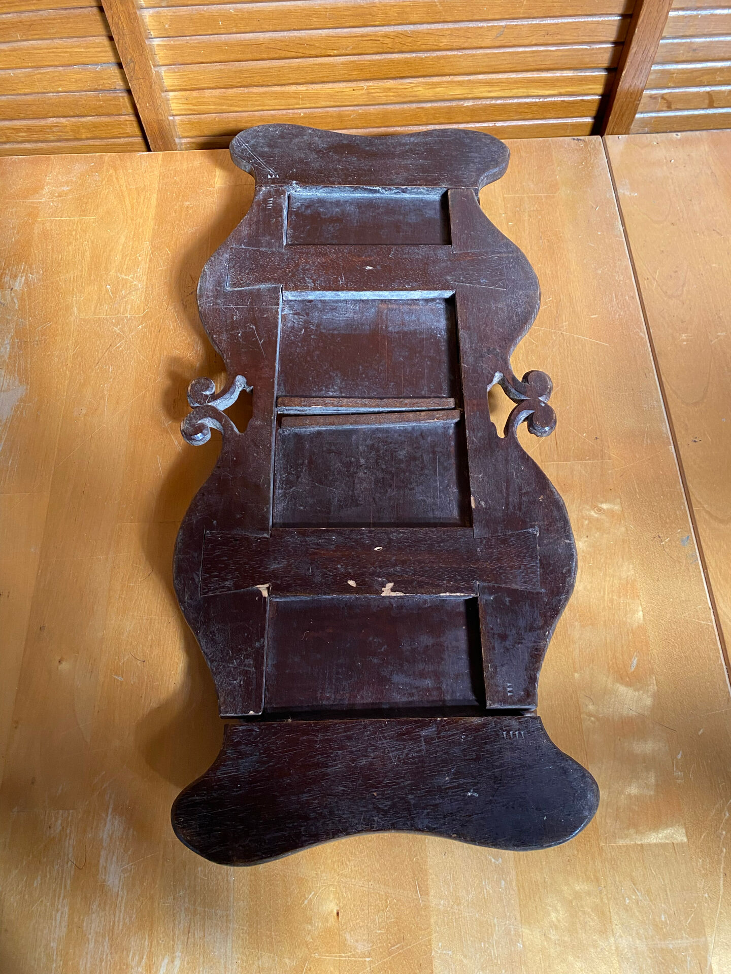 Antique Expandable Bookcase Carved Wood with Floral Motif Vintage #E3