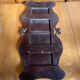 Antique Expandable Bookcase Carved Wood with Floral Motif Vintage #E3