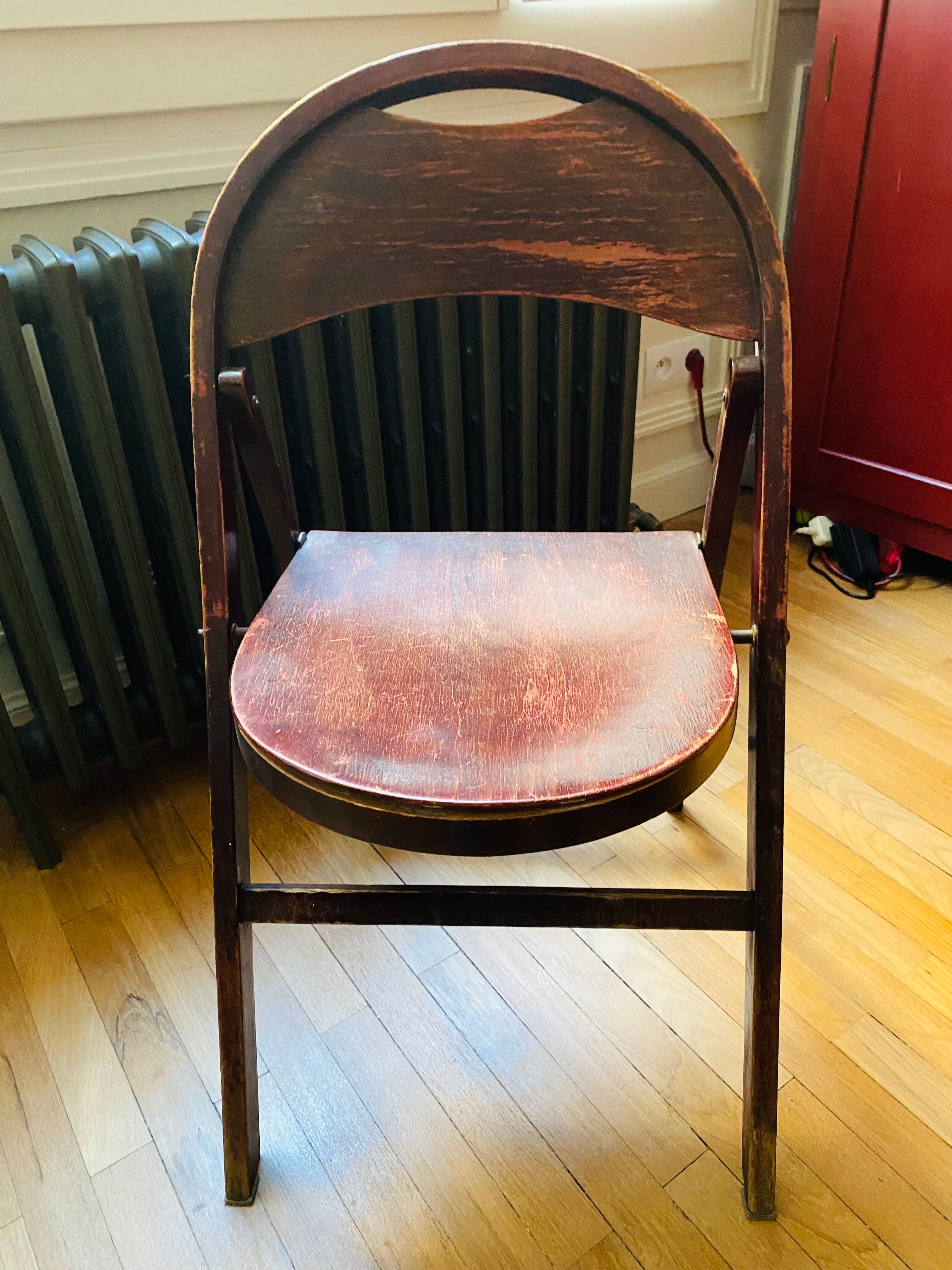 Folding chair THONET model 751 mahogany color