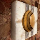 Art Deco ashtray/trinket tray in tricolor marble
