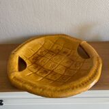 Large glazed terracotta dish
