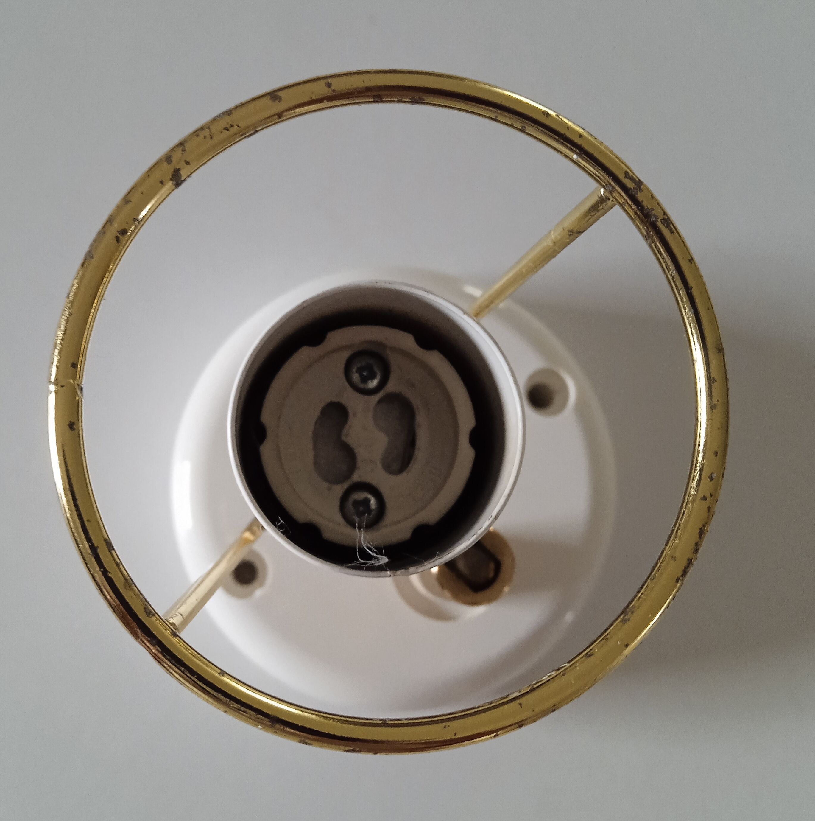 Wall lamp metal white and gold spot vintage