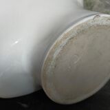 White ceramic pot cover vase 60s