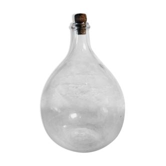 Dame Jeanne bombonne in transparent glass