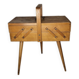 Wooden worker with spindle legs