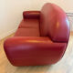 Red leather Sufren 2-seater sofa