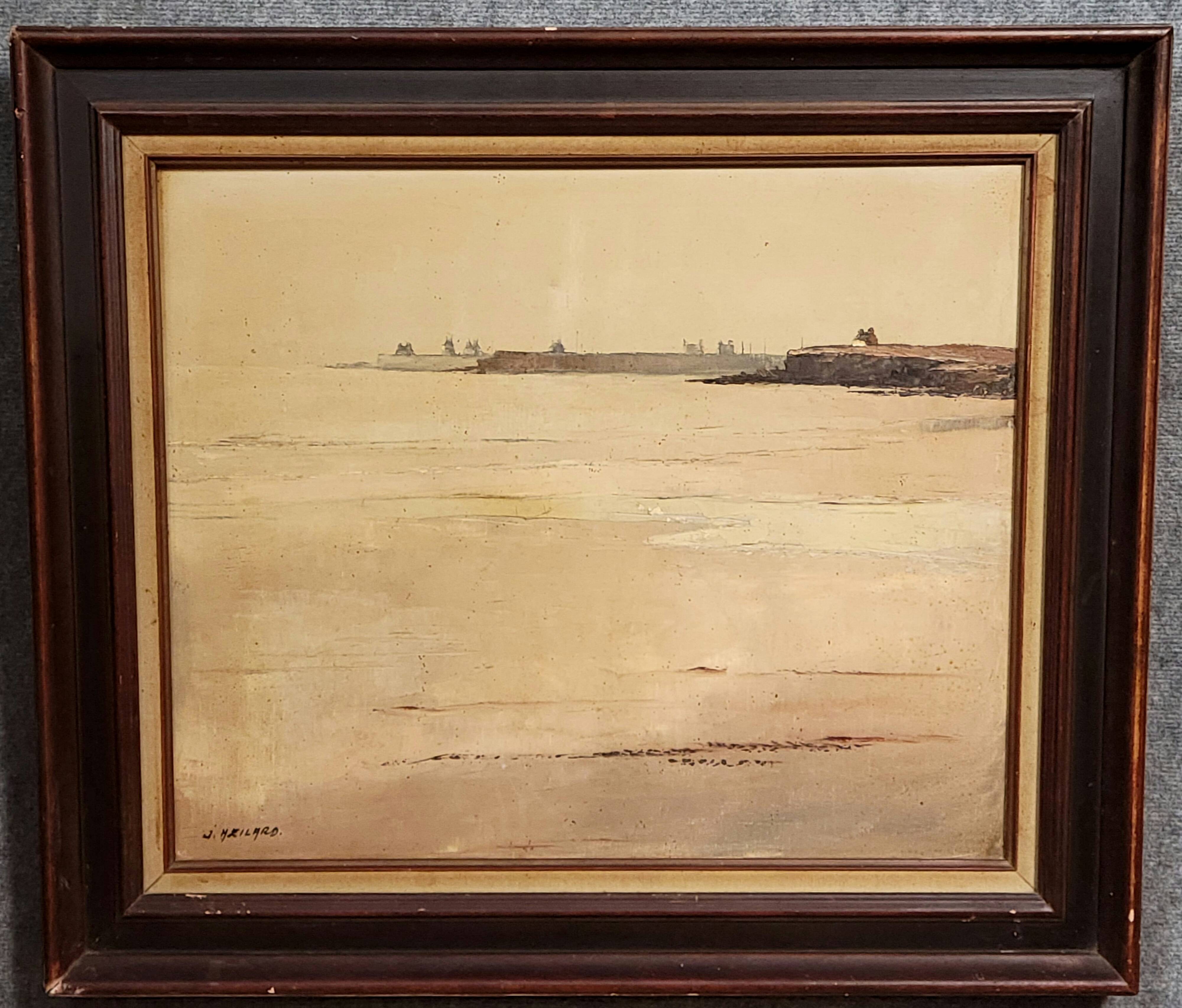 Joseph MEILARD: Oil painting on canvas, seaside view