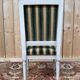 Set of 6 Louis XVI style chairs – Painted wood & striped velvet