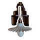 Upcycled vintage pendant light