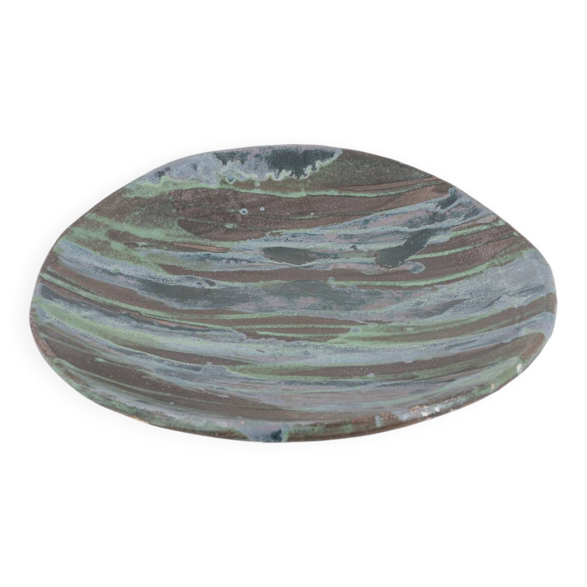 Unique earthenware dish plate, Sicily 1990’s