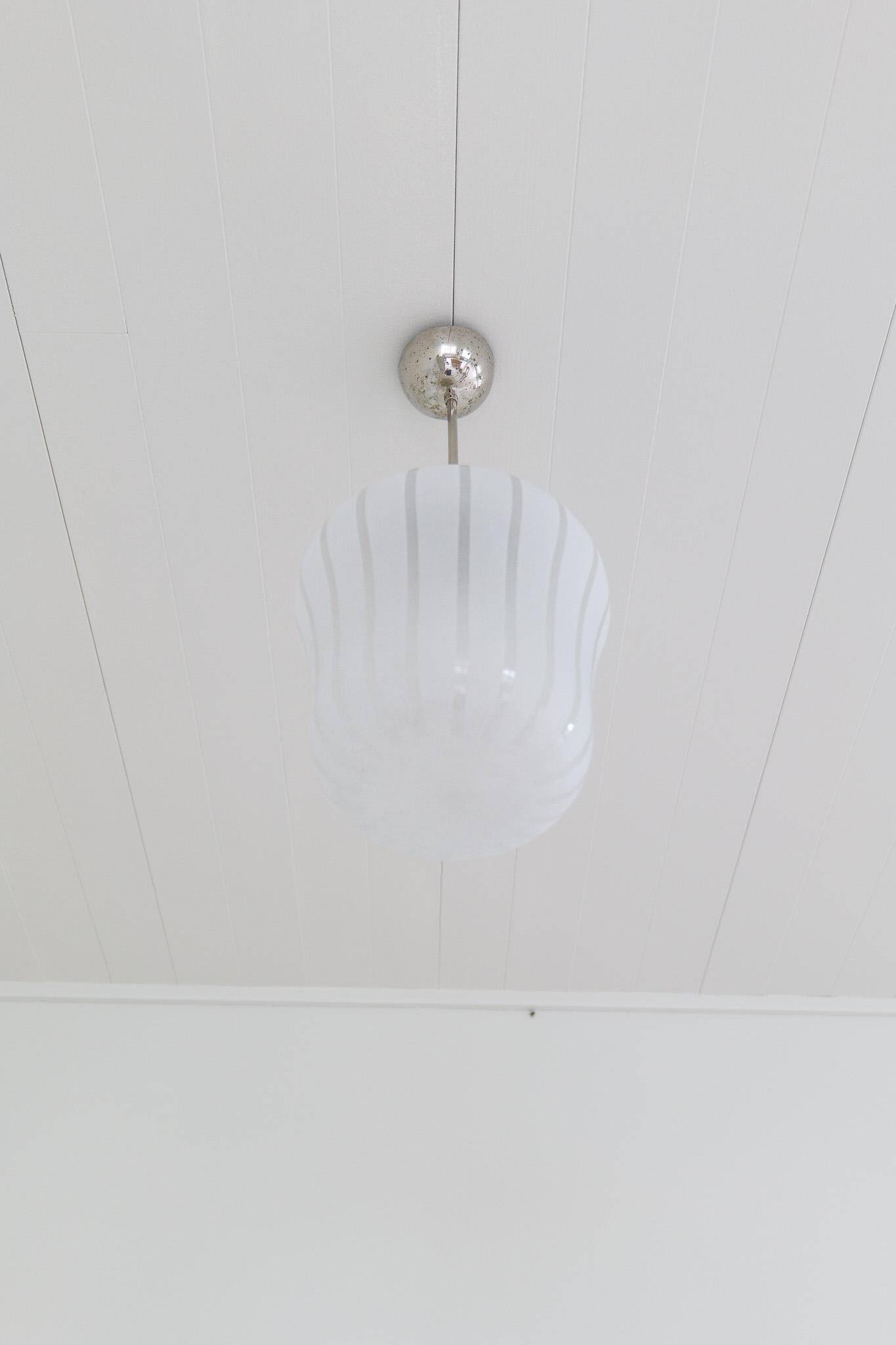 Art Deco Modern Suspension Swedish Böhlmakrs Harald Notini Sweden 1940s