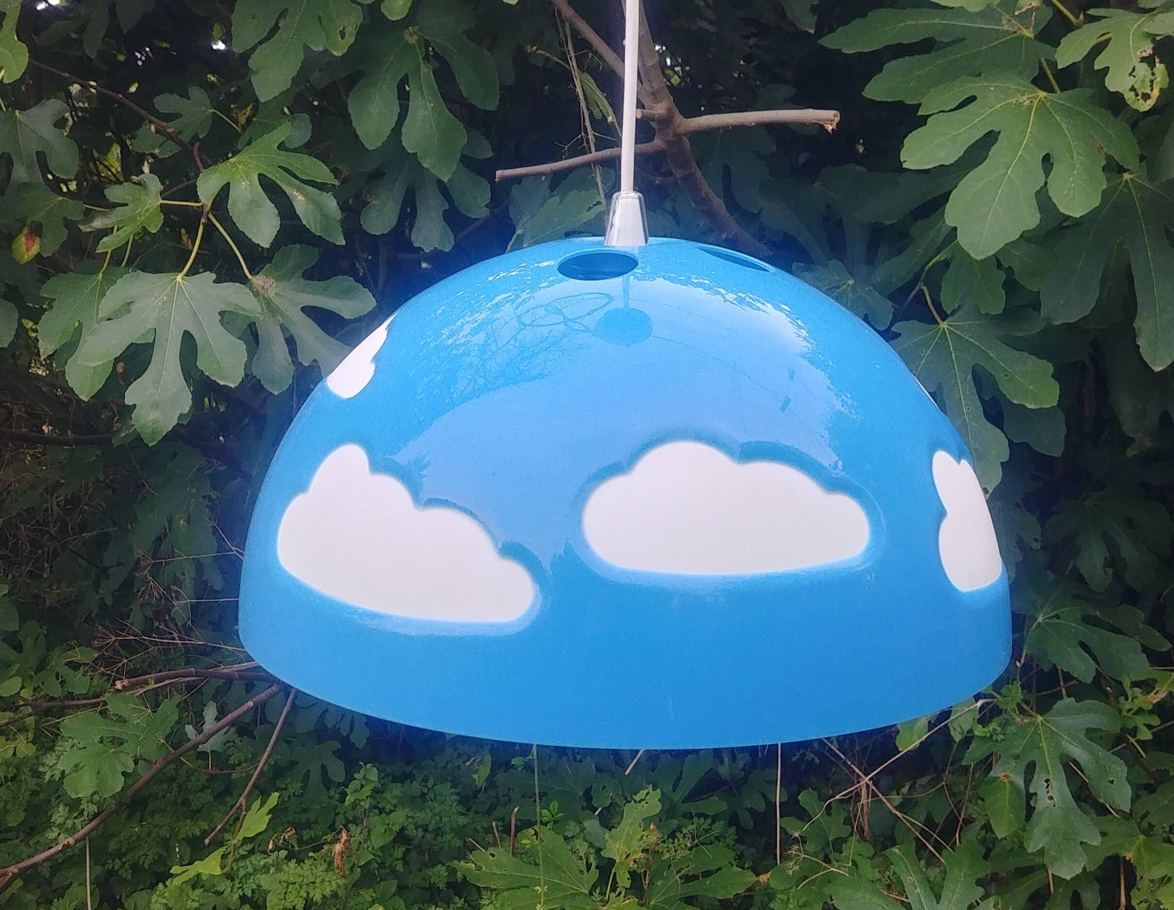 Ikea Skojig pendant light from IKEA - vintage 90s model cloud/blue decor