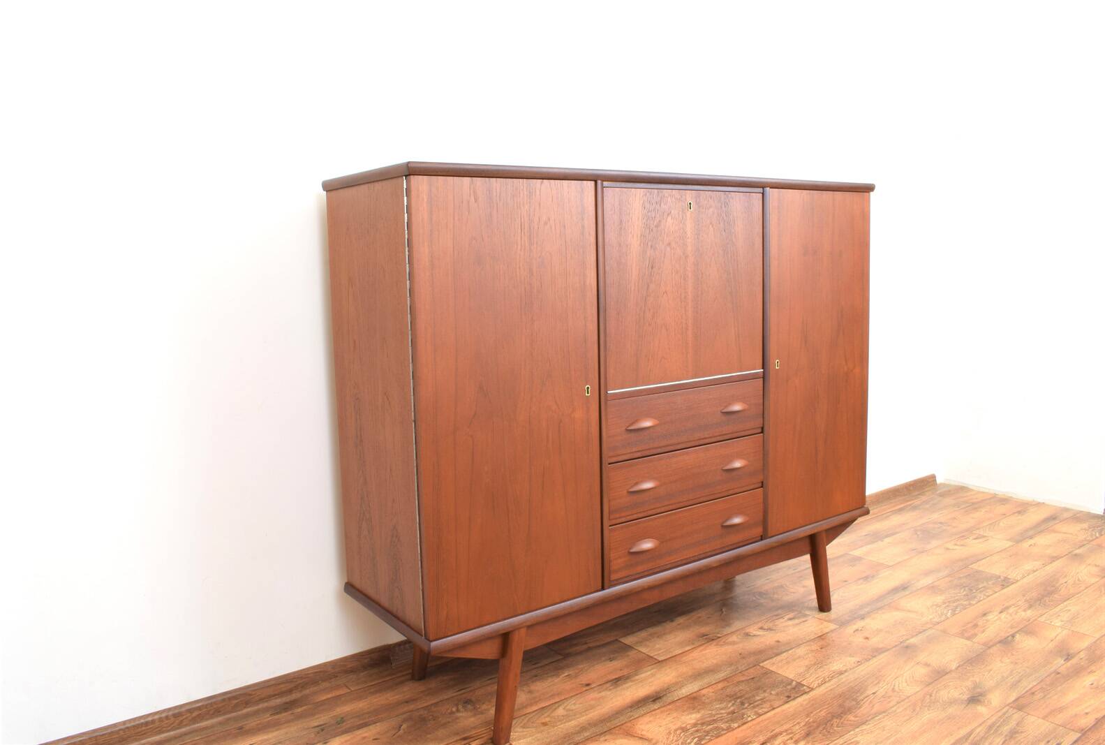 Mid-Century Danish Teak Highboard, 1960s.