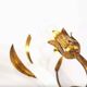 Pair of vintage gilt sheaf of wheat wall lights by Hans Kögl
