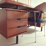 Bureau en teck Pierre Guariche pour Minvielle années 60