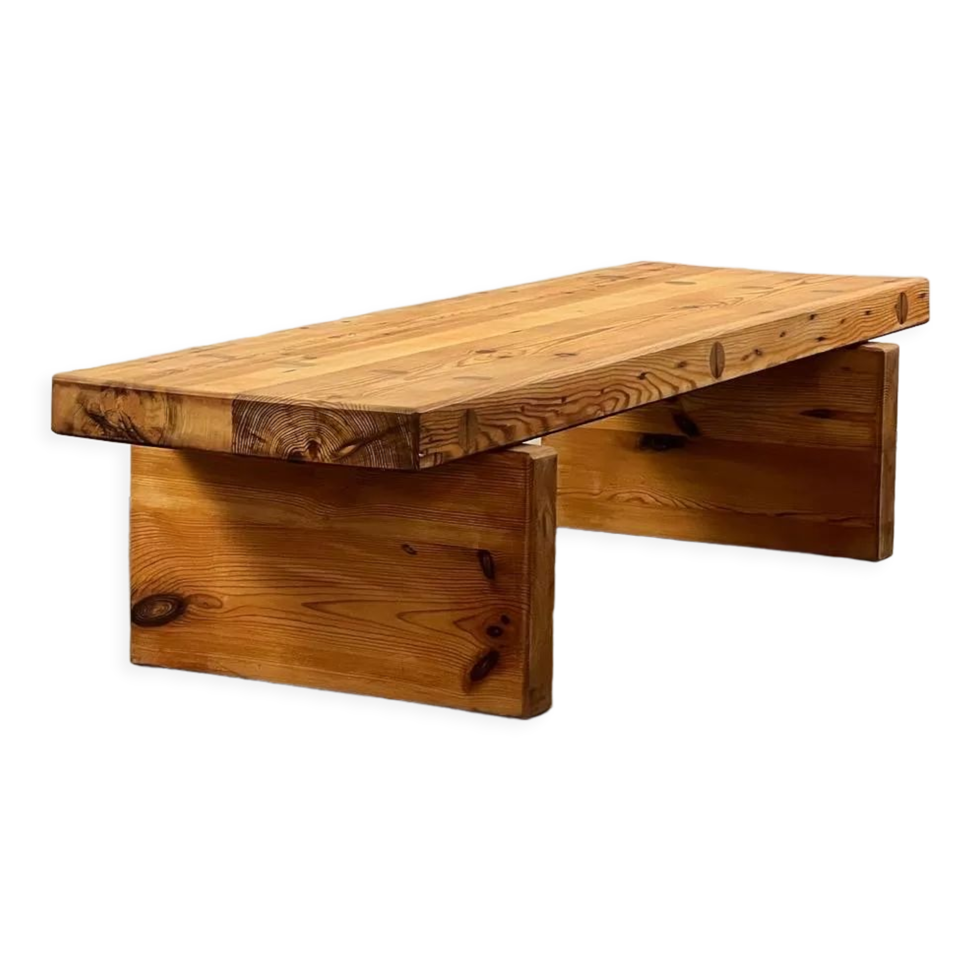 Roland Wilhelmson's pine coffee table / bench