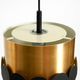 1960s Space Age pendant lamp by Doria, made of copper-anodized aluminum
