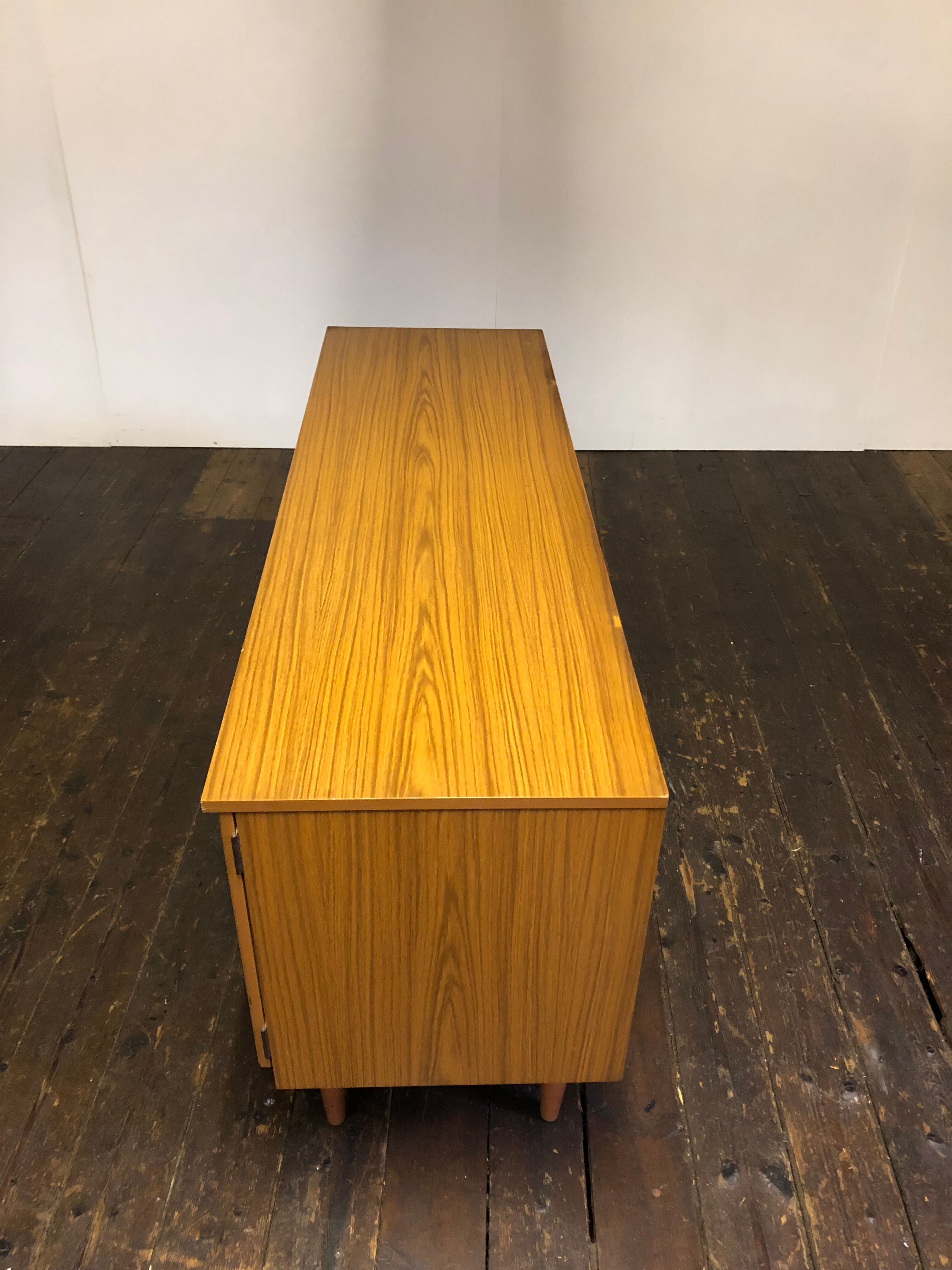 Vtg Mid Century Sideboard Danish Scandinavian Design Retro 70s Teak Drawers