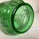 Grand vase verre vert de Julius Stolle art déco