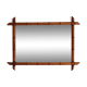 Grand miroir bambou vintage années 20