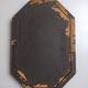 Old octagonal frame lithograph flower plant