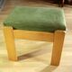 1970s bedroom stool, made of wood, metal and fabric, step stool, library stool, vintage