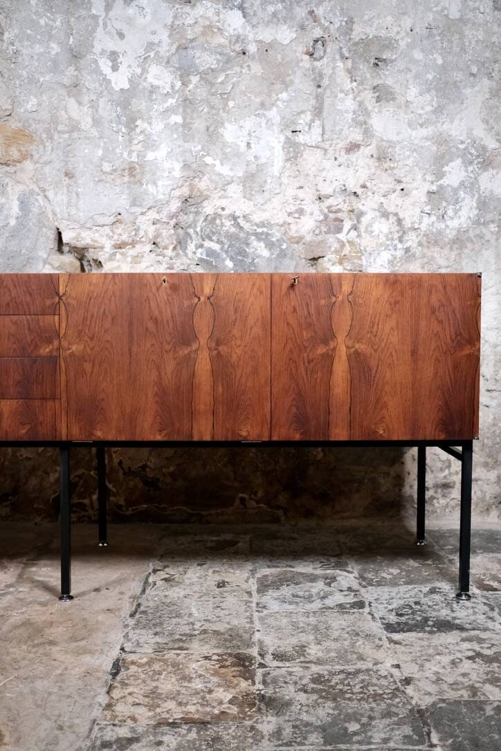 Rosewood sideboard 816 by Alain Richard for Meubles TV, France, 1960