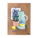Original illustration A4 Blue and lemon carafe by Coeur de voyou