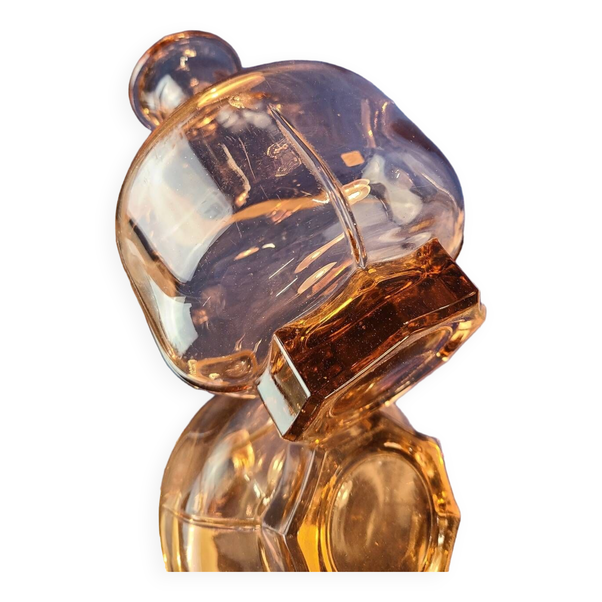 Small old vase in transparent Old Rose glass - early 20th century