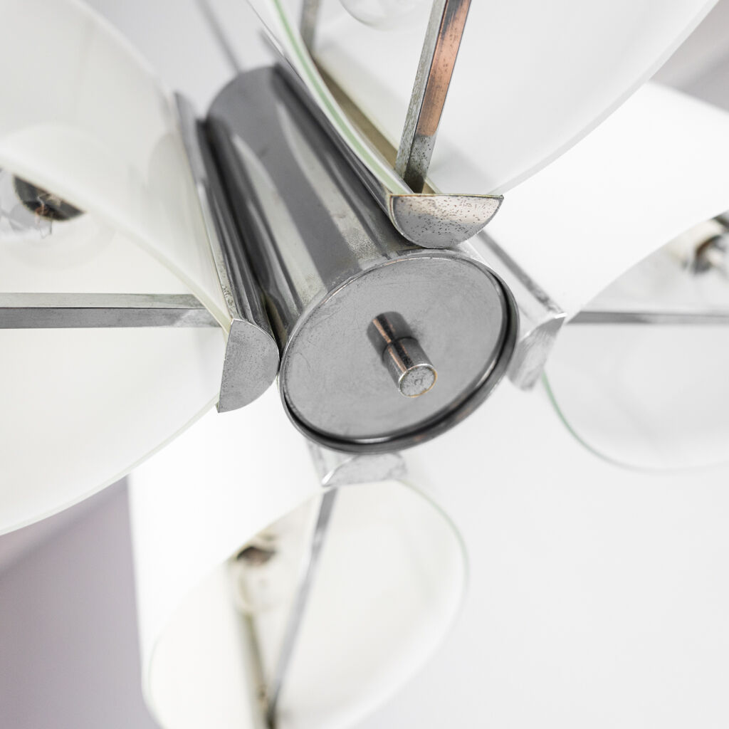 Modern vintage 12-light glass chandelier