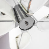 Modern vintage 12-light glass chandelier