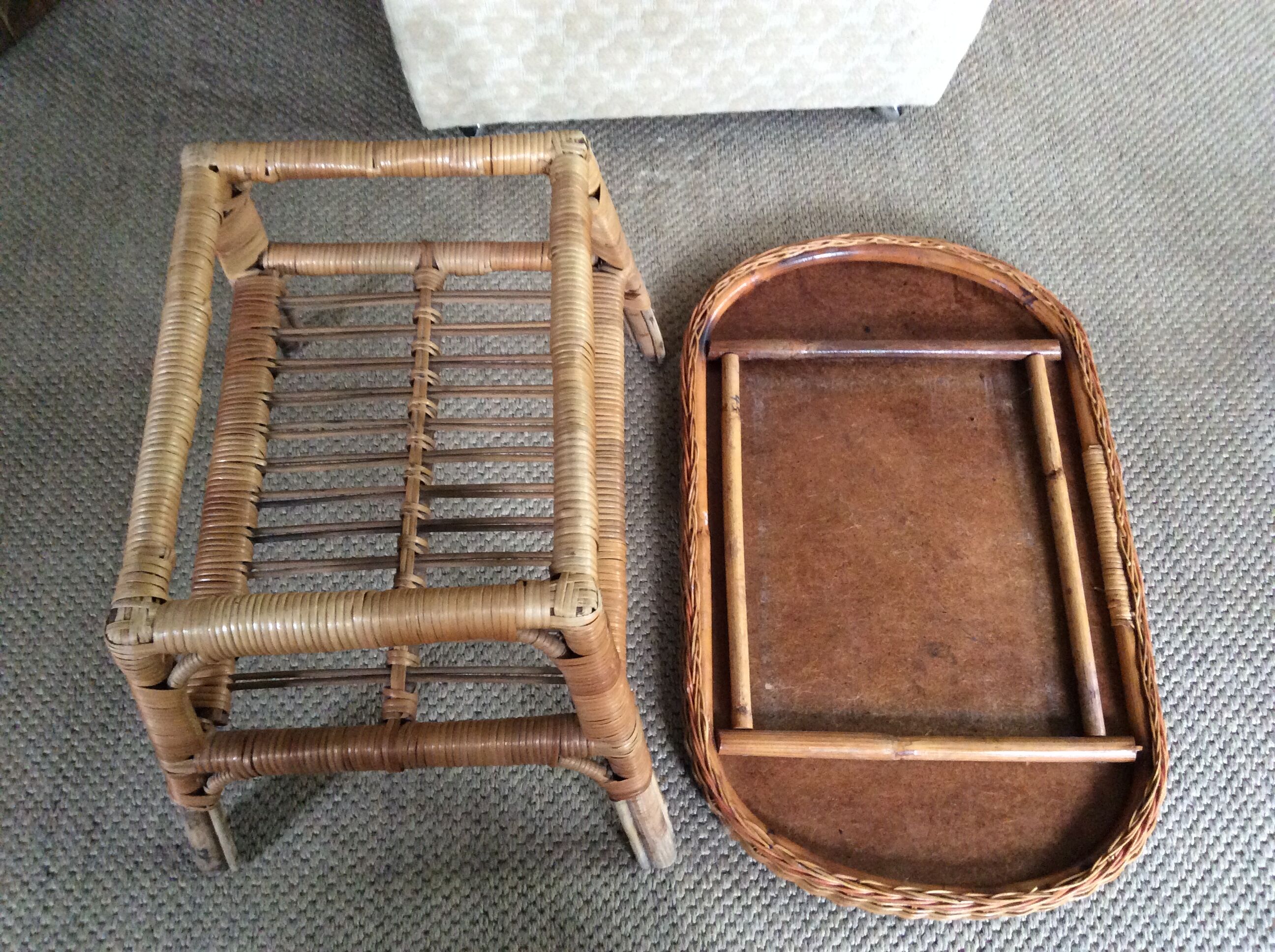 Rattan coffee table