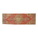 Anatolian handmade vintage rug 265 cm x 106 cm